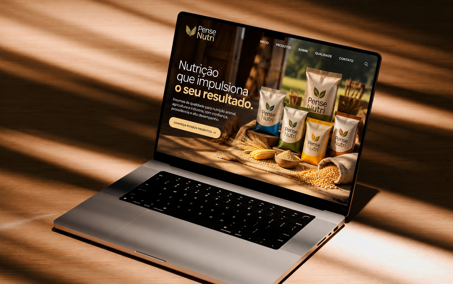Projeto Pense Nutri apresentado em um notebook